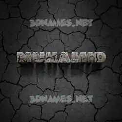 muhamid in Cracked Stone style - 3D name wallpaper