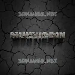 muhyiddin in Cracked Stone style - 3D name wallpaper