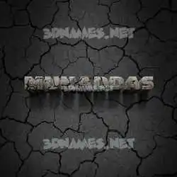 mukaddas in Cracked Stone style - 3D name wallpaper