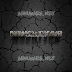 mukhtyar in Cracked Stone style - 3D name wallpaper