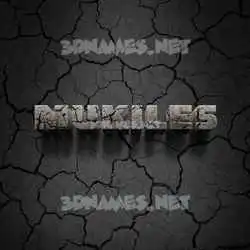 mukiles in Cracked Stone style - 3D name wallpaper