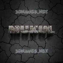 mukul in Cracked Stone style - 3D name wallpaper