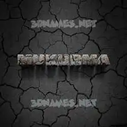mukurma in Cracked Stone style - 3D name wallpaper