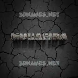 munafira in Cracked Stone style - 3D name wallpaper
