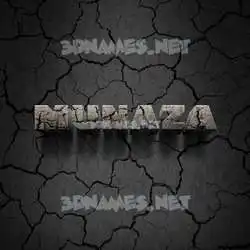 munaza in Cracked Stone style - 3D name wallpaper