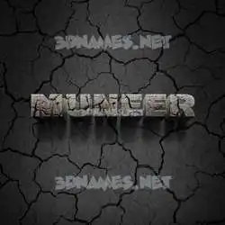 muneer in Cracked Stone style - 3D name wallpaper