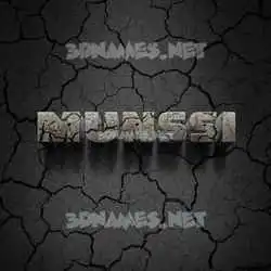 munssi in Cracked Stone style - 3D name wallpaper