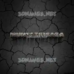 muntazirsaba in Cracked Stone style - 3D name wallpaper