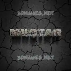 muqtar in Cracked Stone style - 3D name wallpaper
