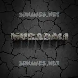 muradali in Cracked Stone style - 3D name wallpaper