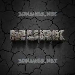 murk in Cracked Stone style - 3D name wallpaper