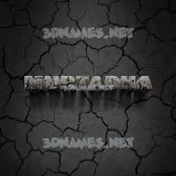murtadha in Cracked Stone style - 3D name wallpaper