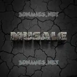 musale in Cracked Stone style - 3D name wallpaper