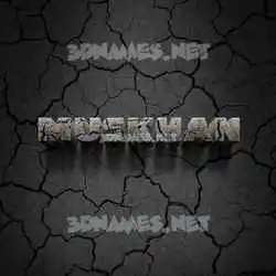 muskhan in Cracked Stone style - 3D name wallpaper