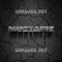 mustafiz in Cracked Stone style - 3D name wallpaper