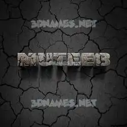 muteeb in Cracked Stone style - 3D name wallpaper