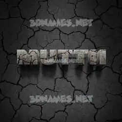 muttii in Cracked Stone style - 3D name wallpaper