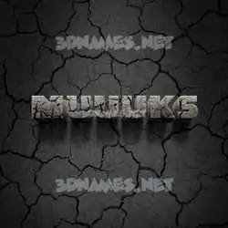 muuuks in Cracked Stone style - 3D name wallpaper
