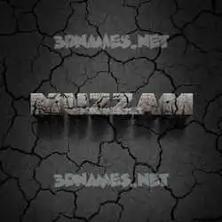 muzzam in Cracked Stone style - 3D name wallpaper