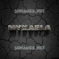 mykaela in Cracked Stone style - 3D name wallpaper