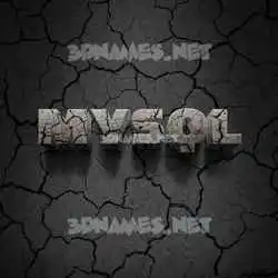 mysql in Cracked Stone style - 3D name wallpaper