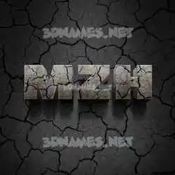 mzh in Cracked Stone style - 3D name wallpaper
