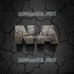 na in Cracked Stone style - 3D name wallpaper
