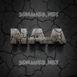 naa in Cracked Stone style - 3D name wallpaper