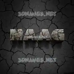 naag in Cracked Stone style - 3D name wallpaper