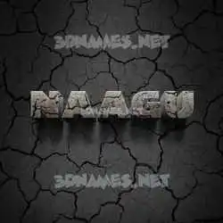 naagu in Cracked Stone style - 3D name wallpaper