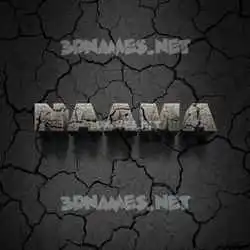 naama in Cracked Stone style - 3D name wallpaper