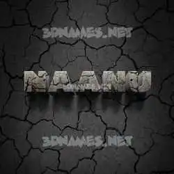 naanu in Cracked Stone style - 3D name wallpaper