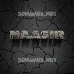naasir in Cracked Stone style - 3D name wallpaper
