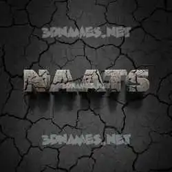 naats in Cracked Stone style - 3D name wallpaper