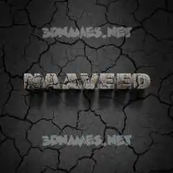 naaveed in Cracked Stone style - 3D name wallpaper