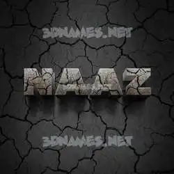 naaz in Cracked Stone style - 3D name wallpaper