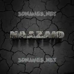 naazaid in Cracked Stone style - 3D name wallpaper