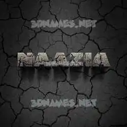 naazia in Cracked Stone style - 3D name wallpaper