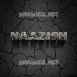 naazish in Cracked Stone style - 3D name wallpaper