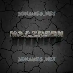 naazreen in Cracked Stone style - 3D name wallpaper