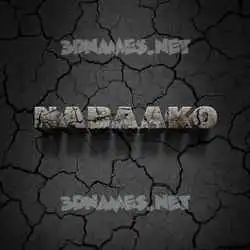 nabaako in Cracked Stone style - 3D name wallpaper