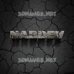 nabdev in Cracked Stone style - 3D name wallpaper