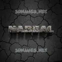 nabeal in Cracked Stone style - 3D name wallpaper