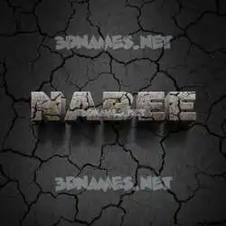nabee in Cracked Stone style - 3D name wallpaper