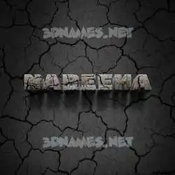 nabeeha in Cracked Stone style - 3D name wallpaper