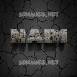nabi in Cracked Stone style - 3D name wallpaper