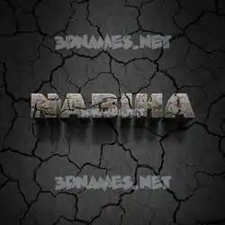 nabiha in Cracked Stone style - 3D name wallpaper