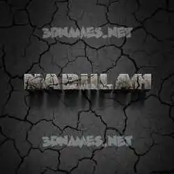 nabiilah in Cracked Stone style - 3D name wallpaper
