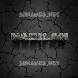 nabilah in Cracked Stone style - 3D name wallpaper