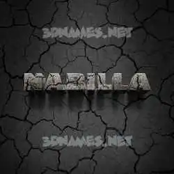 nabilla in Cracked Stone style - 3D name wallpaper
